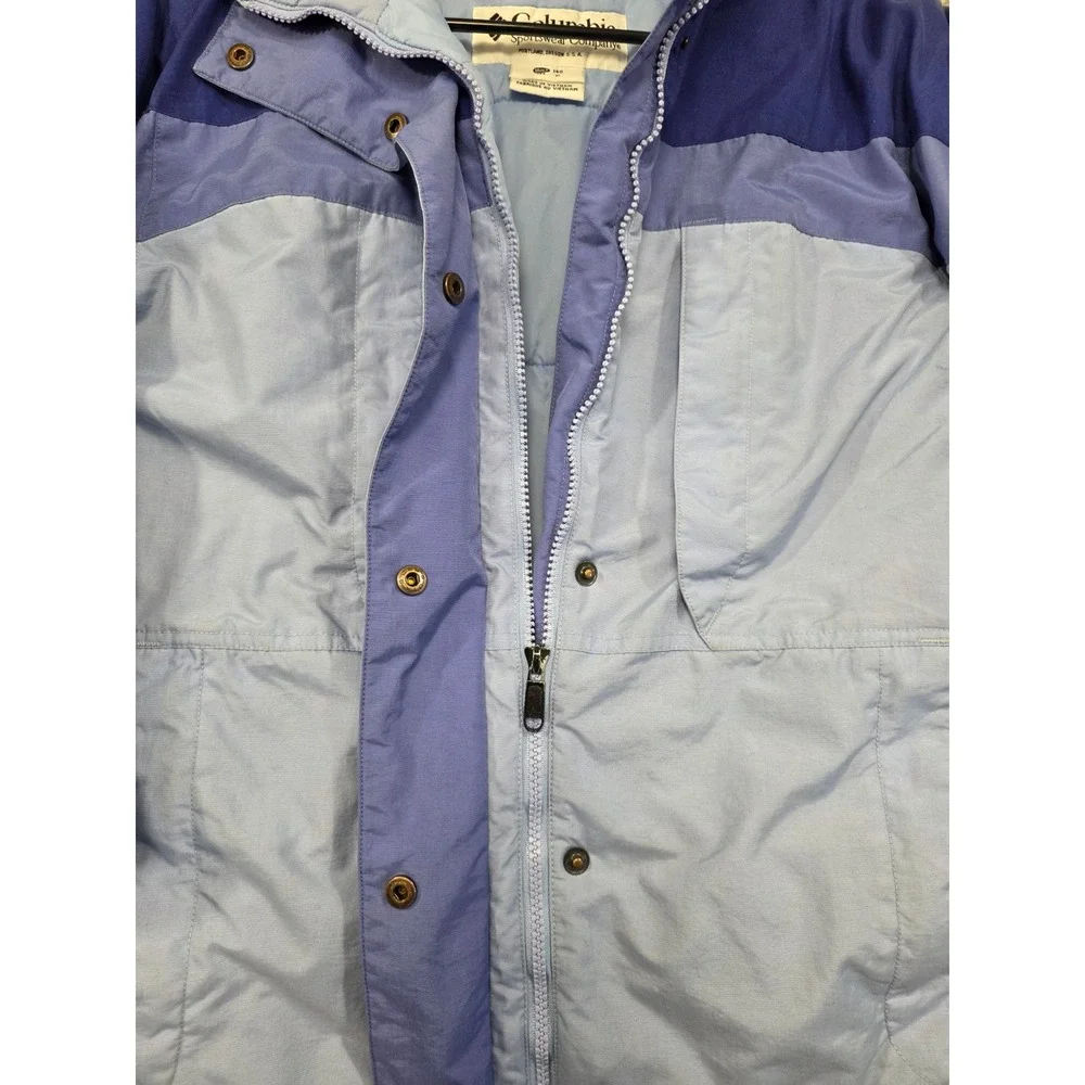 Columbia‎ Sportswear Blue Colorblock Winter Jacket Youth 10/12 Insulated Coat